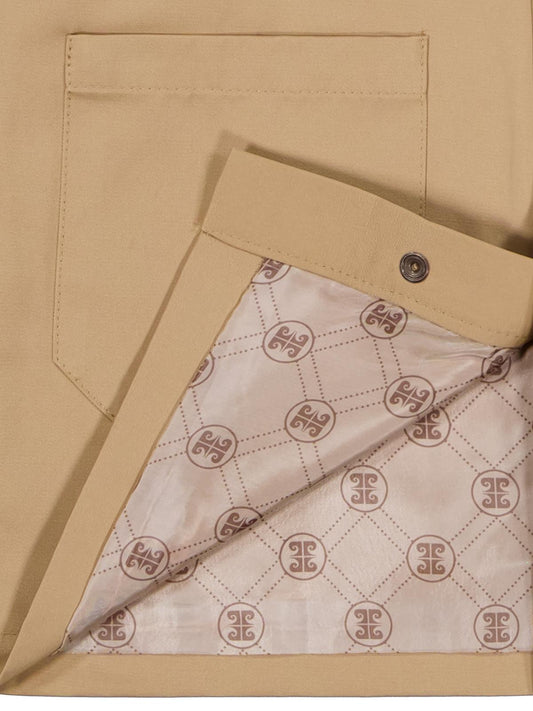 Pierre Cardin Gömlek Yaka Mont | Gabardin Uzun Kol Gömlek Yaka - Polo | Okul Kreş ve Günlük Kullanım - Bej