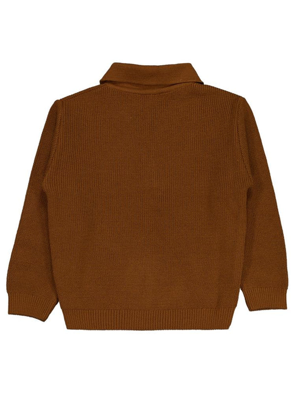 Pierre Cardin Gömlek Yaka Düğmeli 10-12 Yaş Kazak - Kahverengi