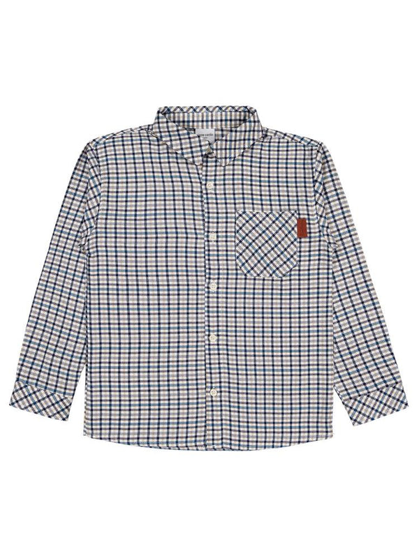 Pierre Cardin Ekoseli 6-9 Yaş Gömlek - Lacivert