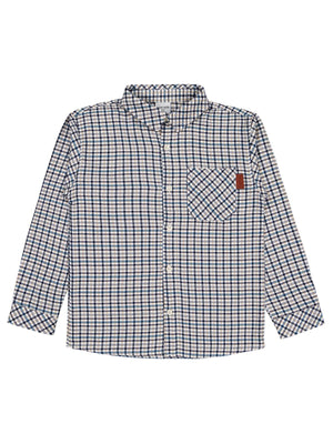 Pierre Cardin Ekoseli 6-9 Yaş Gömlek - Lacivert