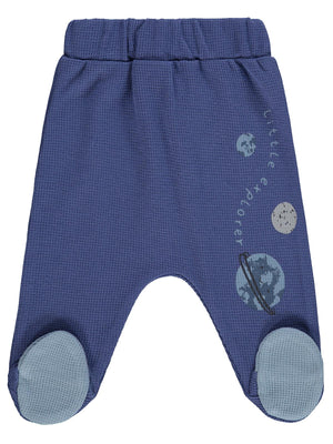 Civil Baby Gezegenler Baskılı 1-9 Ay Tek Alt Bebe - Mavi