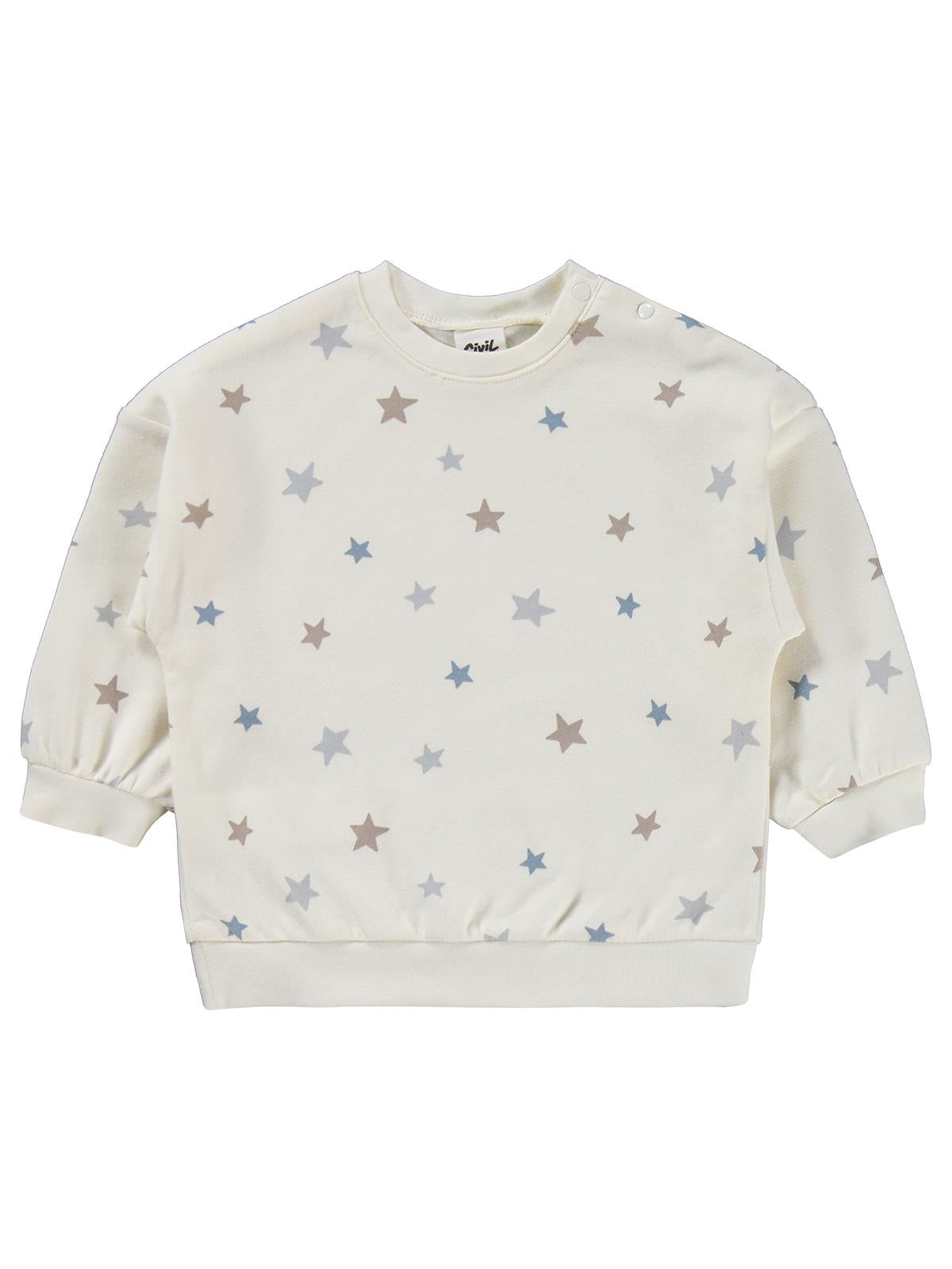 Civil Baby Yıldız Empirme 6-18 Ay Takım - Ekru