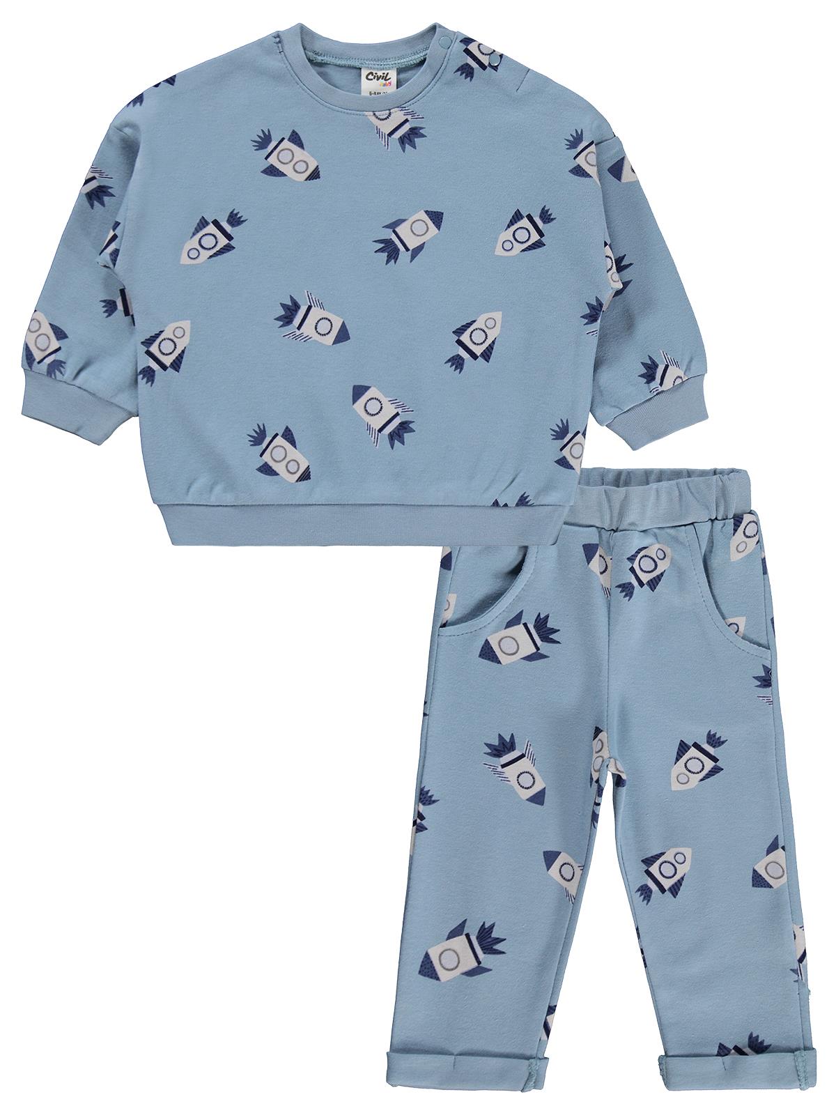 Civil Baby Roket Empirme 6-18 Ay Takım - Mavi