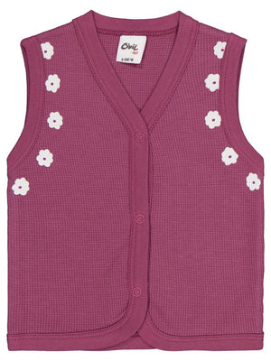 Civil Baby Çiçek Empirme 6-18 Ay Yelek - Pembe