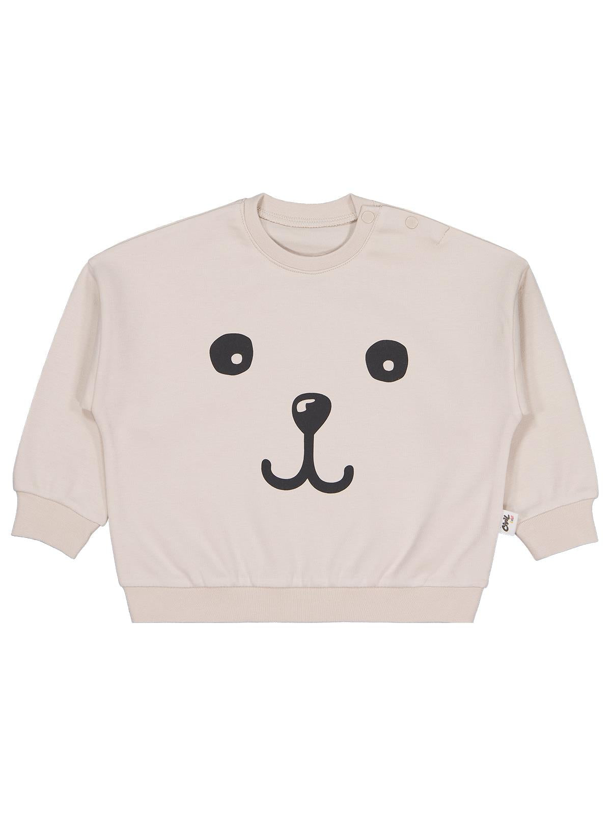 Civil Baby Ayı Empirme 6-18 Ay Sweatshirt - Bej