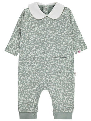 Civil Baby Çiçek Empirme 6-18 Ay Tulum - Yeşil