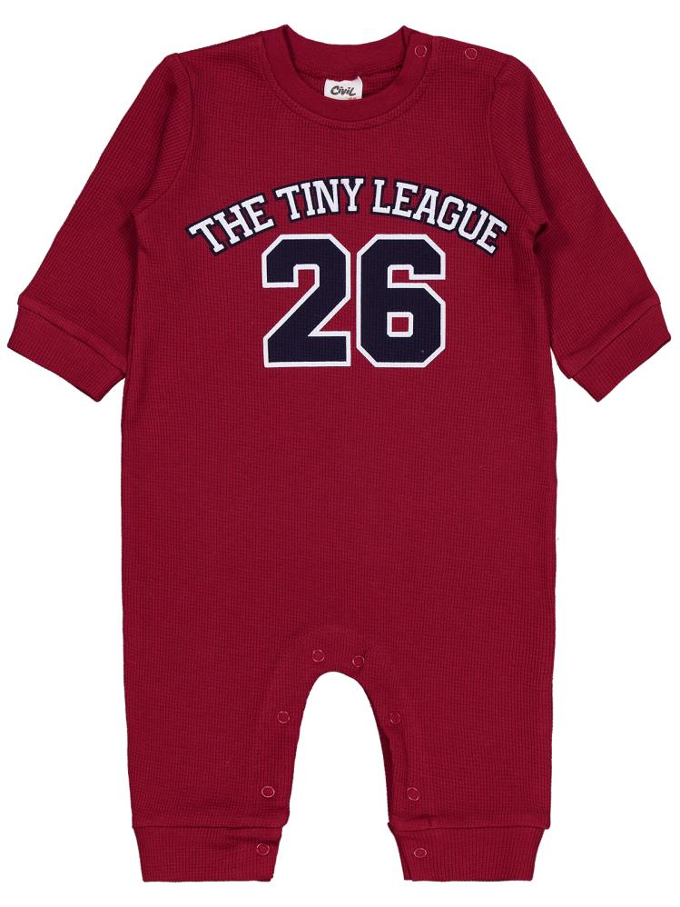 Civil Baby 26 Baskılı 6-18 Ay Tulum - Bordo