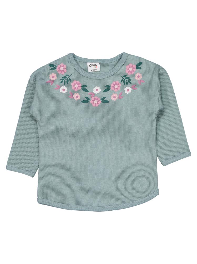 Civil Baby Çiçekler Baskılı 6-18 Ay Takım - Yeşil