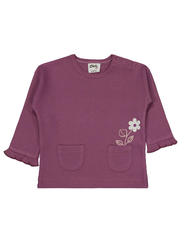 Civil Baby Cep Çiçek Baskılı 6-18 Ay Takım - Pembe