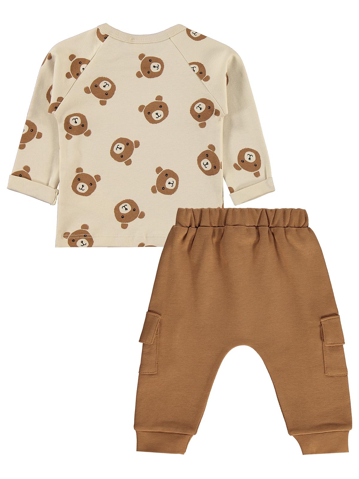 Civil Baby Ayıcık Empirme Şapkalı 6-18 Ay Takım - Bej