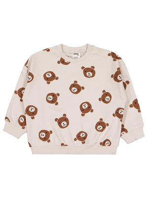 Civil Baby Ayı Baskı 6-18 Ay Sweatshirt - Bej