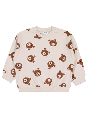 Civil Baby Ayı Baskı 6-18 Ay Sweatshirt - Bej