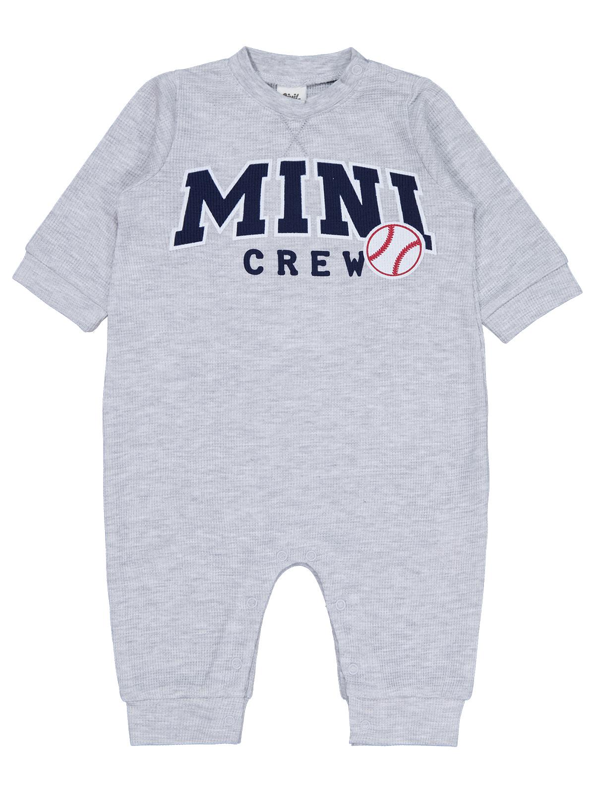 Civil Baby Mini Crew Baskılı 6-18 Ay Tulum - Gri