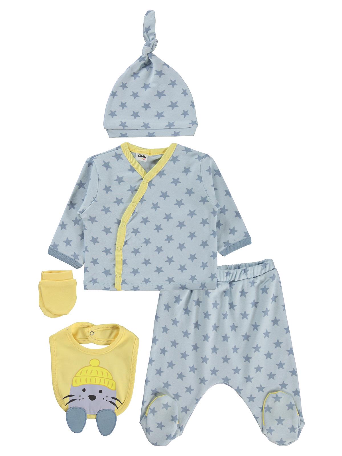Civil Baby Yıldız Empirme 0-1 Ay Zıbın Takımları - Mavi
