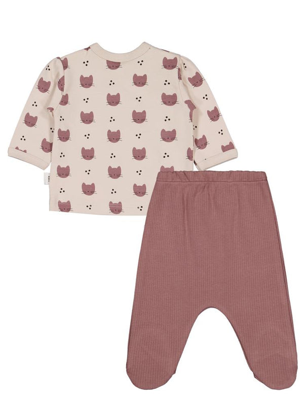 Civil Baby Kedi Empirme 4 lü 0-1 Ay Zıbın Takımları - Bej