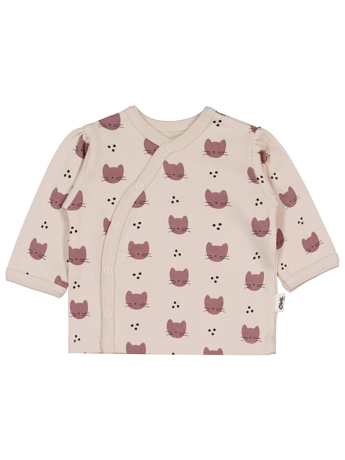 Civil Baby Kedi Empirme 4 lü 0-1 Ay Zıbın Takımları - Bej