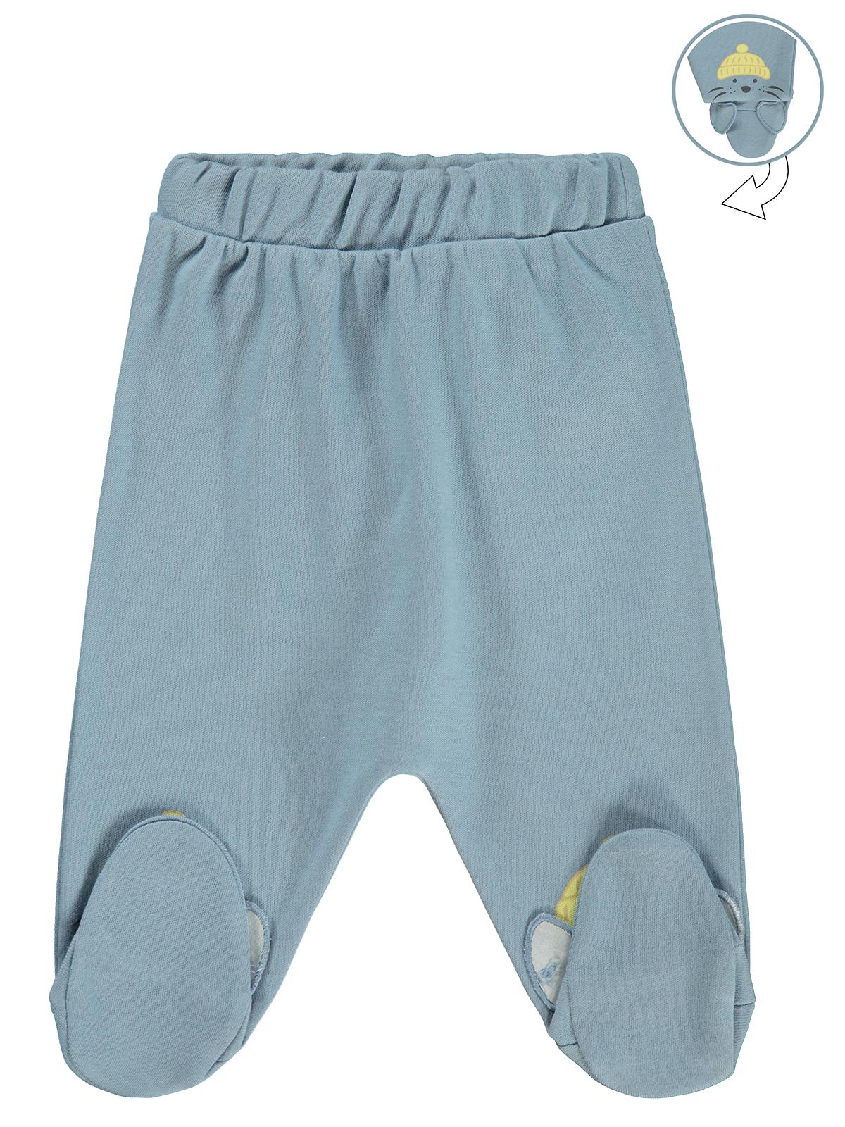 Civil Baby Fok Balığı Baskılı 1-9 Ay Tek Alt Bebe - Mavi