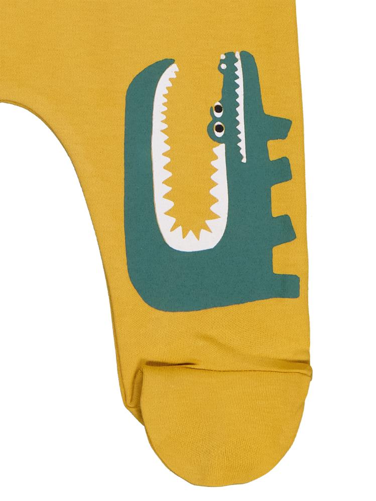 Civil Baby Timsah Baskılı 1-9 Ay Tek Alt Bebe - Hardal