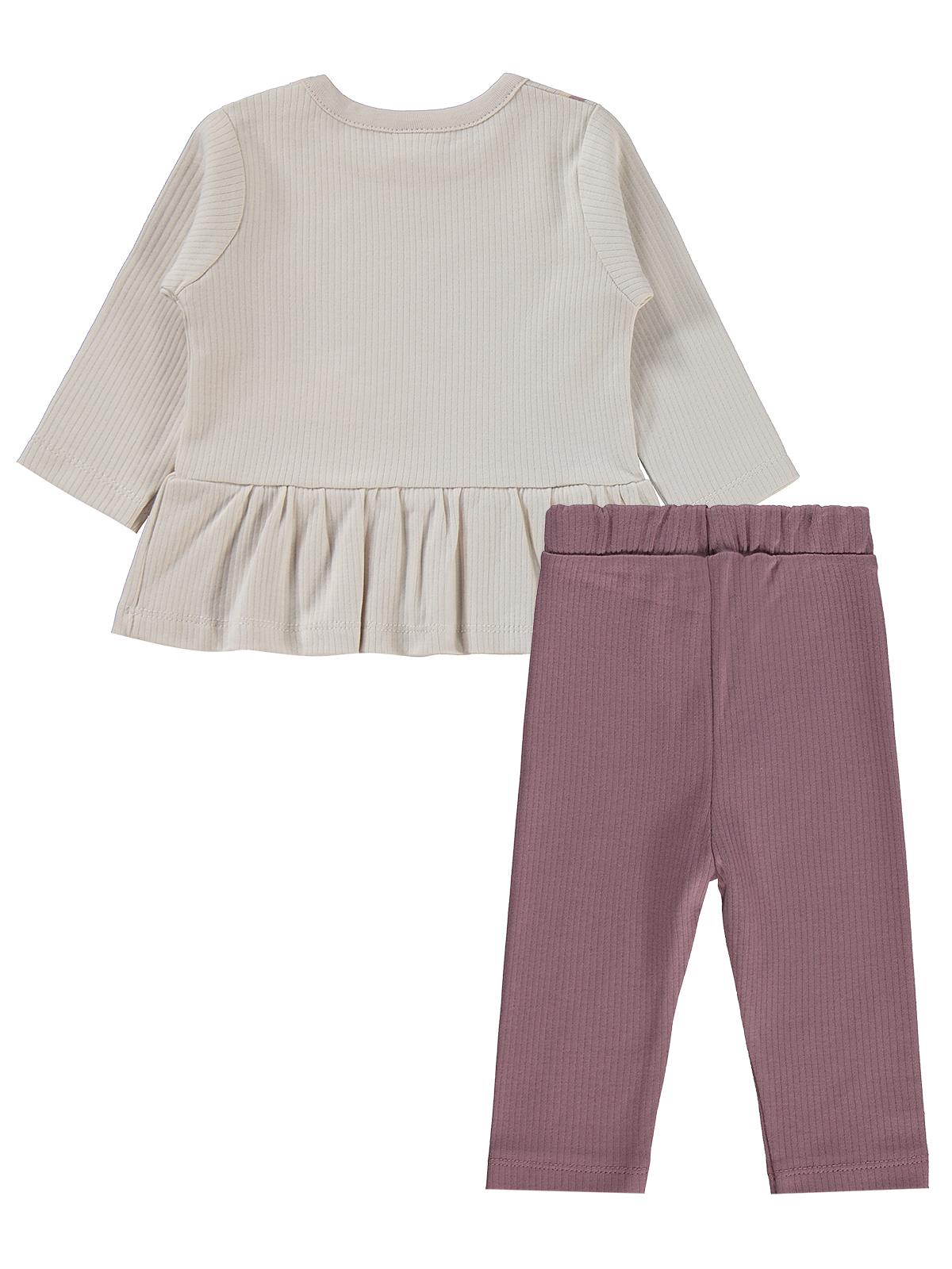 Civil Baby Kedi Yüz Baskılı 6-18 Ay Takım - Gri