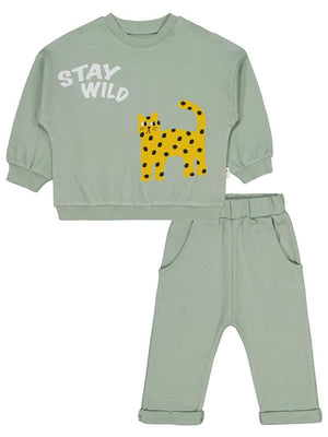 Civil Baby Stay Wild Baskılı 6-18 Ay Takım - Yeşil
