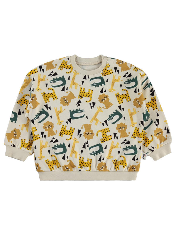 Civil Baby Hayvanlar Empirme 6-18 Ay Sweatshirt - Bej