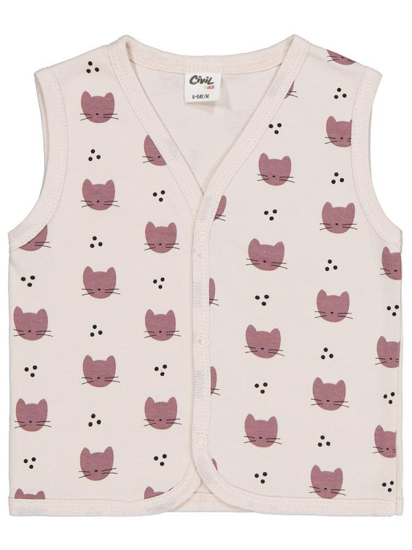 Civil Baby Kedi Empirme 6-18 Ay Yelek - Bej