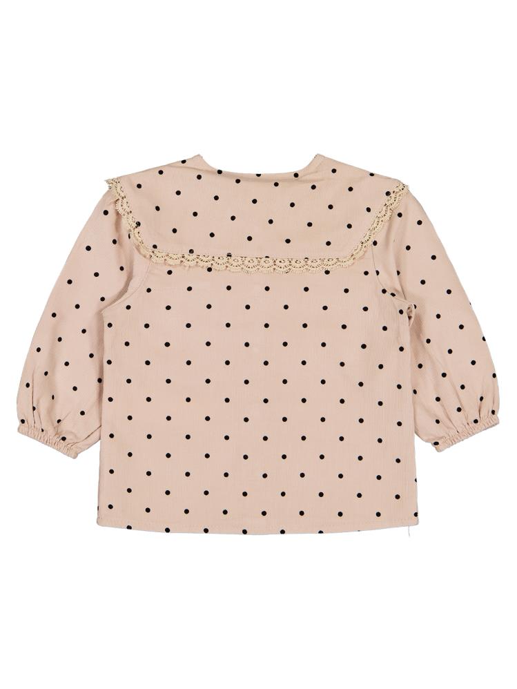 Civil Baby Puan Baskılı Kadife 6-18 Ay Gömlek - Bej