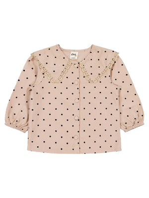 Civil Baby Puan Baskılı Kadife 6-18 Ay Gömlek - Bej