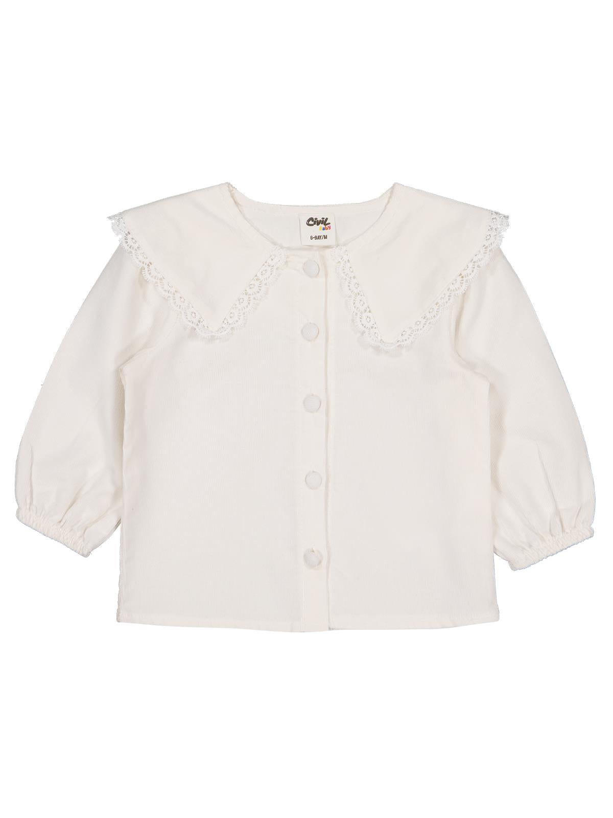 Civil Baby Kadife 6-18 Ay Gömlek - Ekru