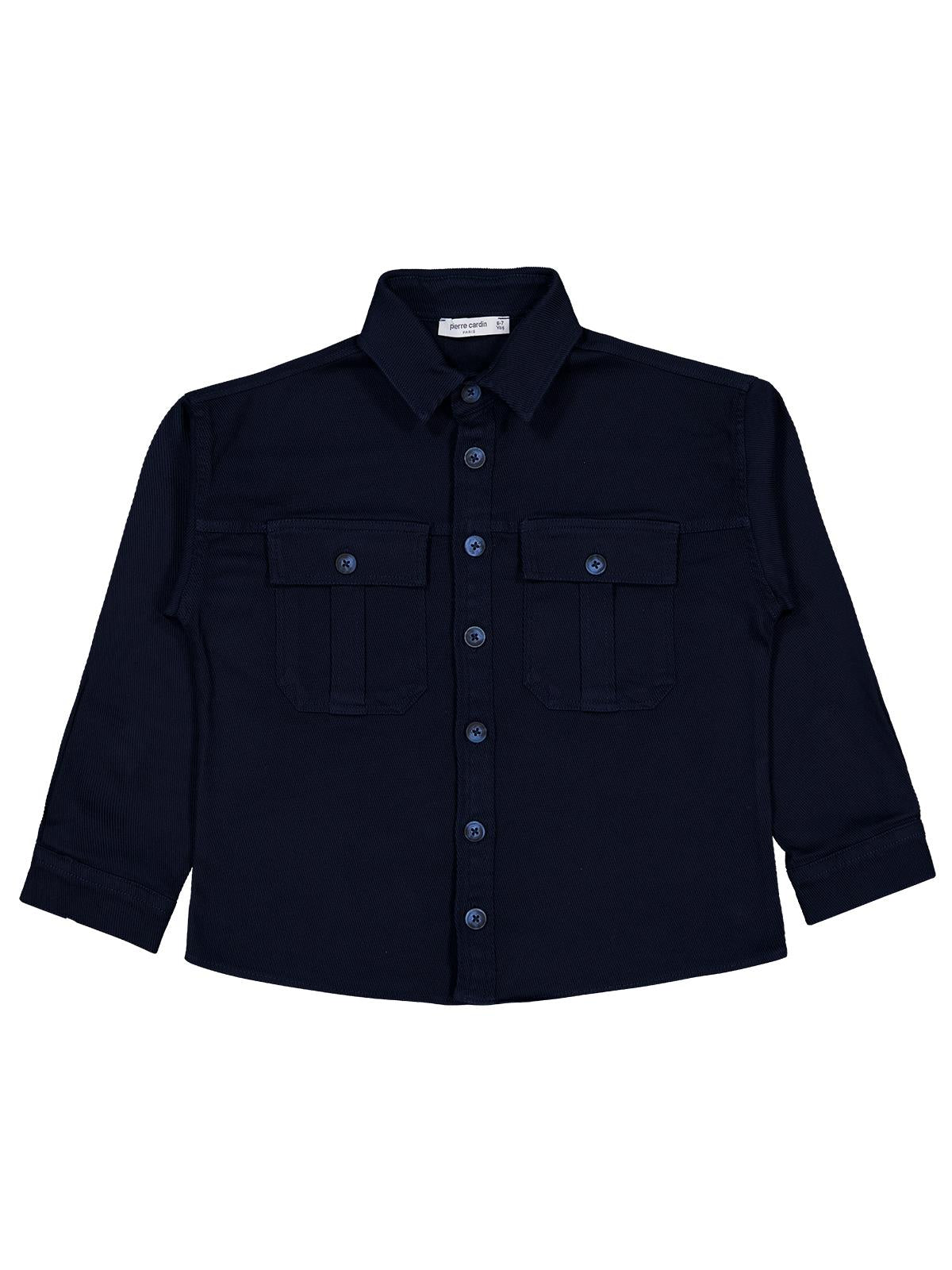 Pierre Cardin Çift Cepli 6-9 Yaş Gömlek - Lacivert