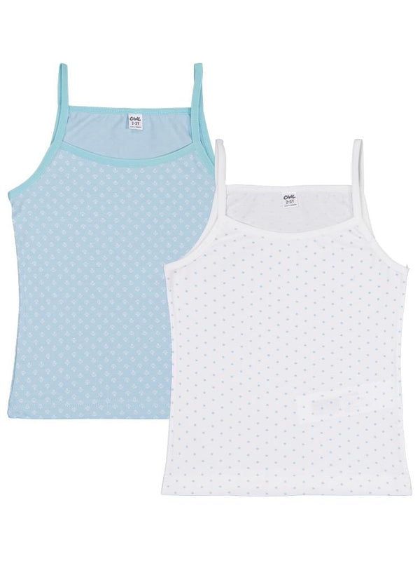 Civil Girls Mint-Ekru  2-10 Yaş Kız Çocuk 2'li Atlet