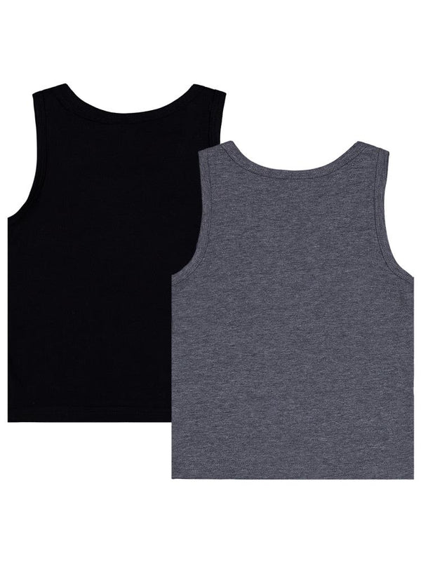 Civil Boys Gri-Siyah 2-12 Yaş Erkek Çocuk 2'li Atlet