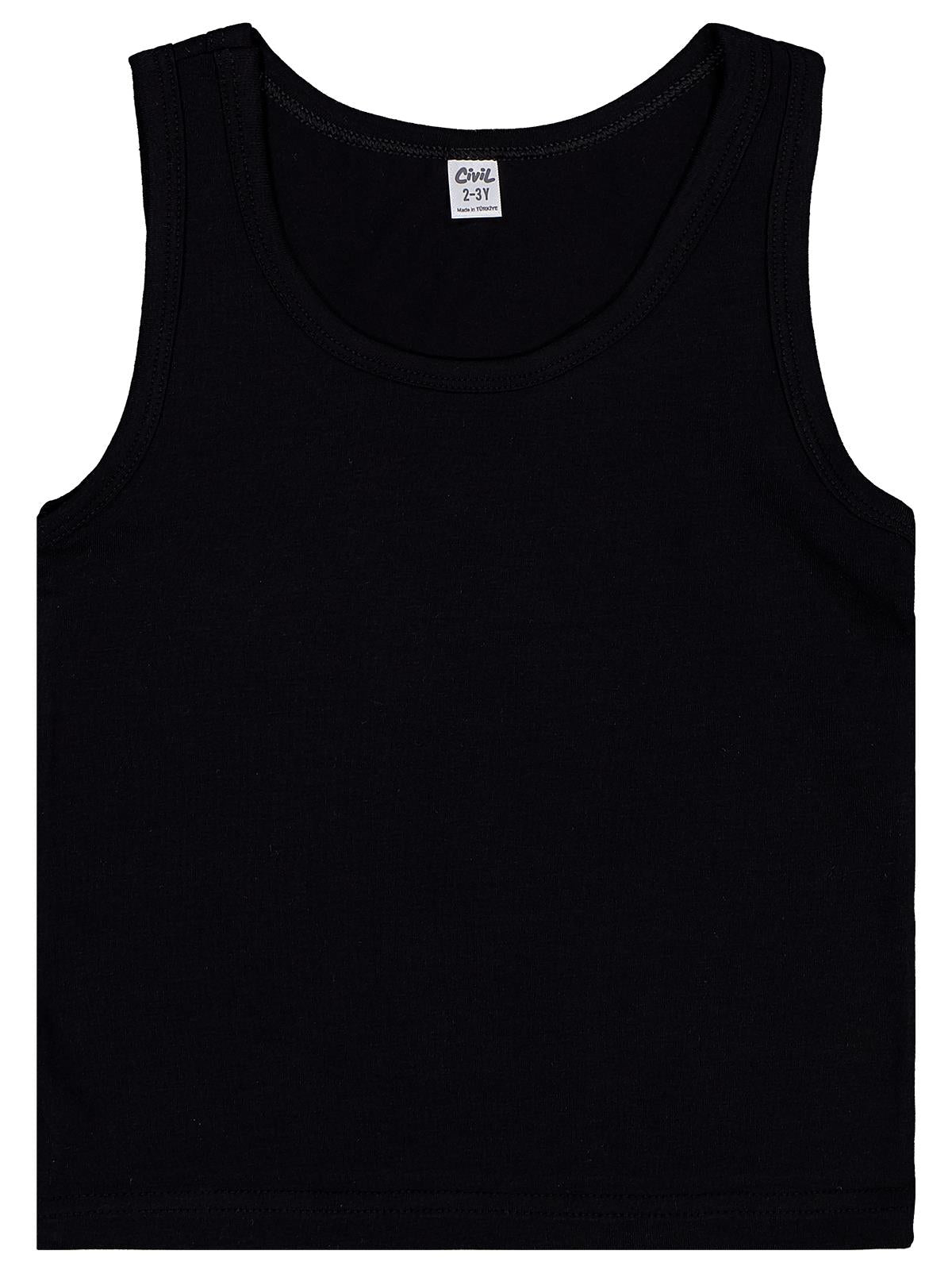 Civil Boys Gri-Siyah 2-12 Yaş Erkek Çocuk 2'li Atlet