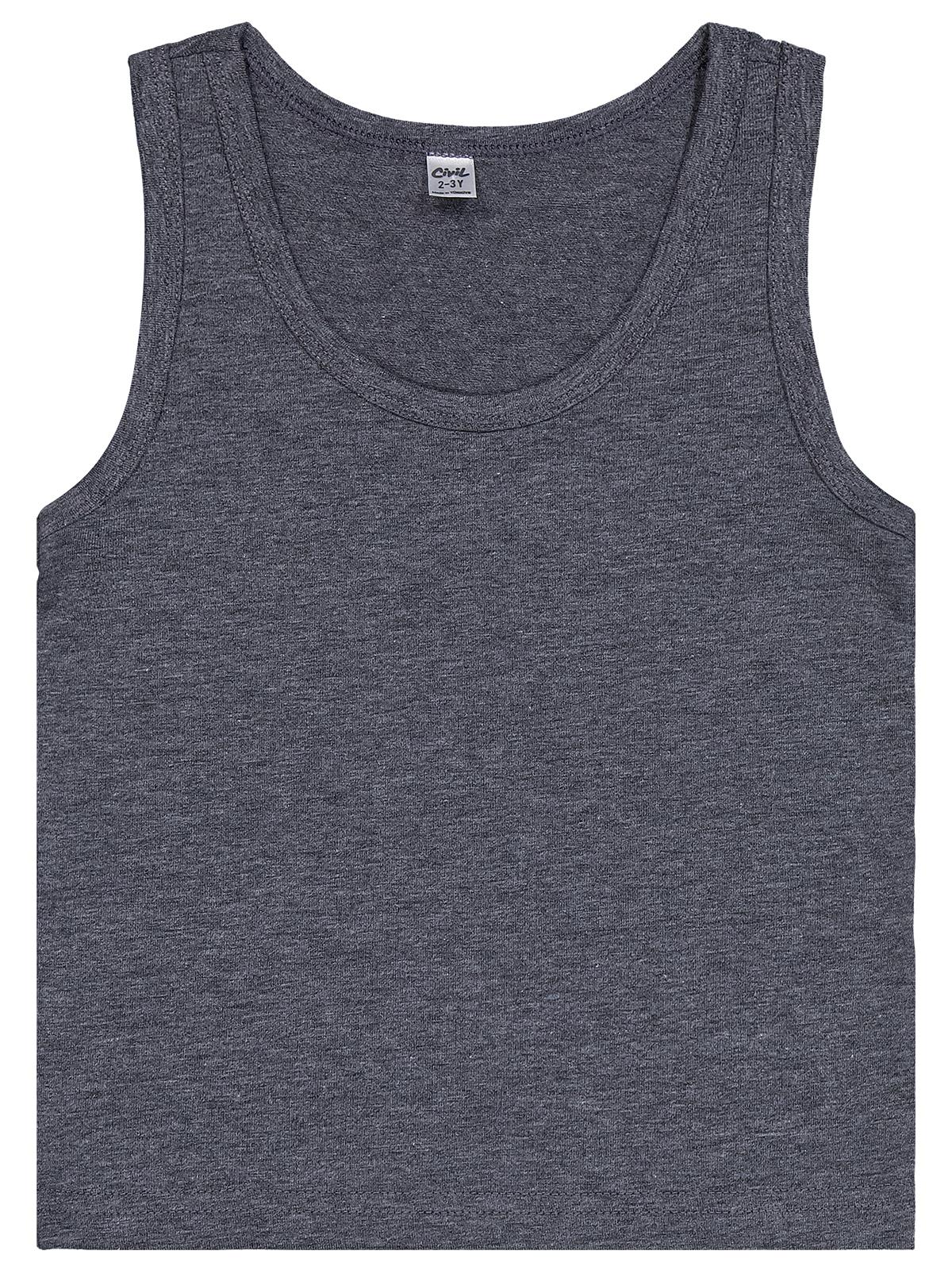 Civil Boys Gri-Siyah 2-12 Yaş Erkek Çocuk 2'li Atlet