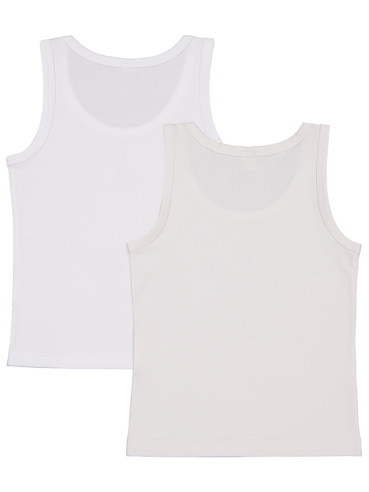 Civil Boys Beyaz-Gri 2-10 Yaş Erkek Çocuk 2'li Atlet