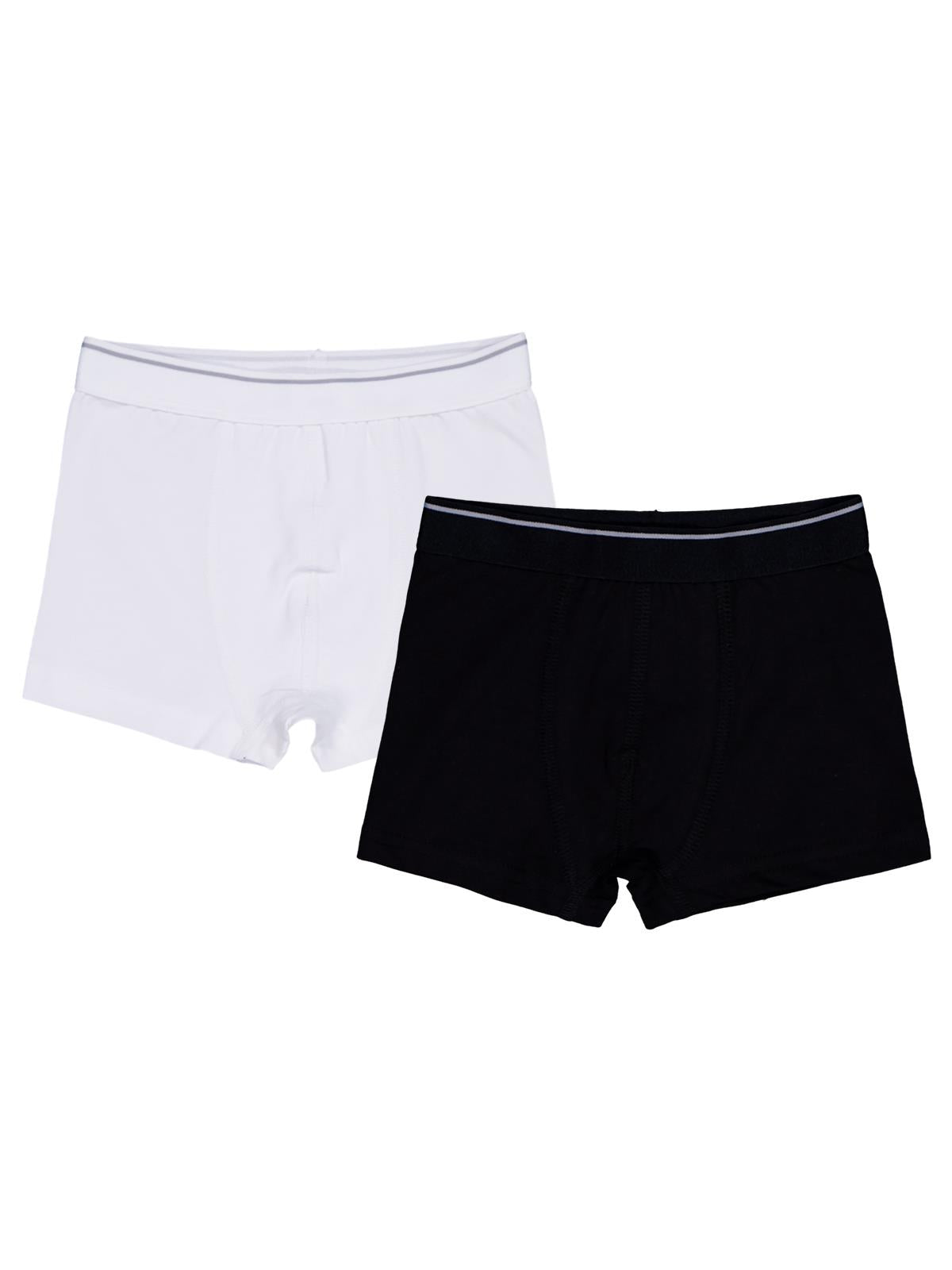 Civil Boys Siyah-Beyaz 2-12 Yaş Erkek Çocuk 2'li Boxer