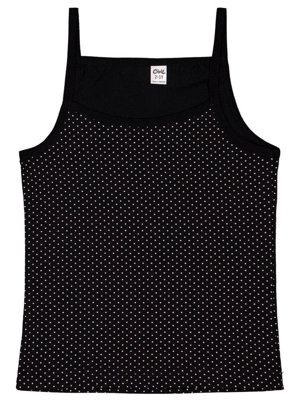 Civil Girls Gülkurusu-Siyah  2-10 Yaş Kız Çocuk 2'li Atlet