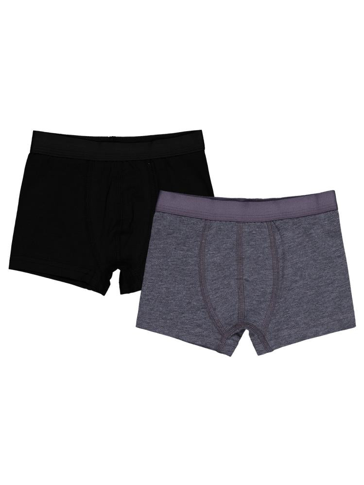 Civil Boys Gri-Siyah 2-12 Yaş Erkek Çocuk 2'li Boxer