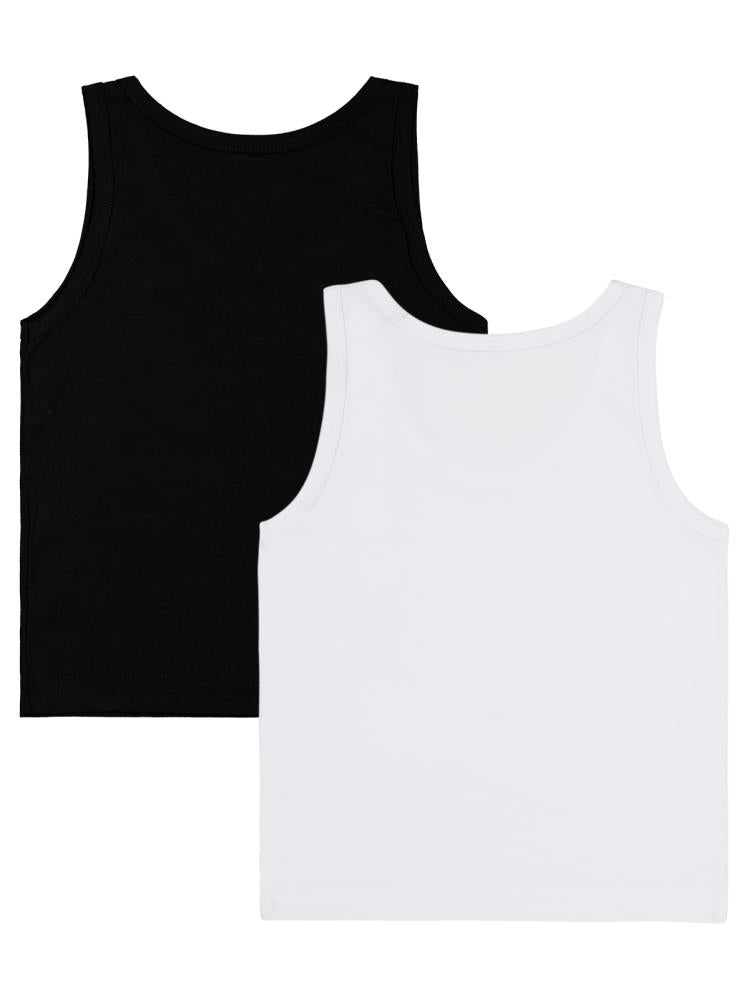 Civil Boys Siyah-Beyaz 2-12 Yaş Erkek Çocuk 2'li Atlet