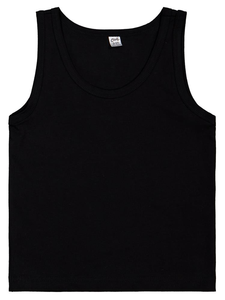 Civil Boys Siyah-Beyaz 2-12 Yaş Erkek Çocuk 2'li Atlet