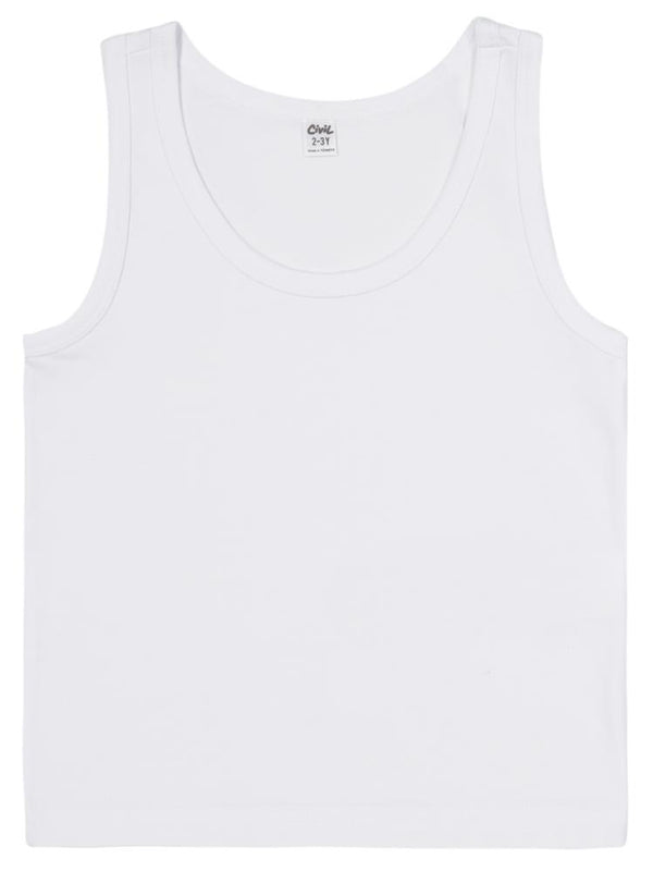 Civil Boys Siyah-Beyaz 2-12 Yaş Erkek Çocuk 2'li Atlet