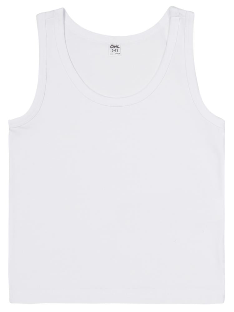 Civil Boys Siyah-Beyaz 2-12 Yaş Erkek Çocuk 2'li Atlet