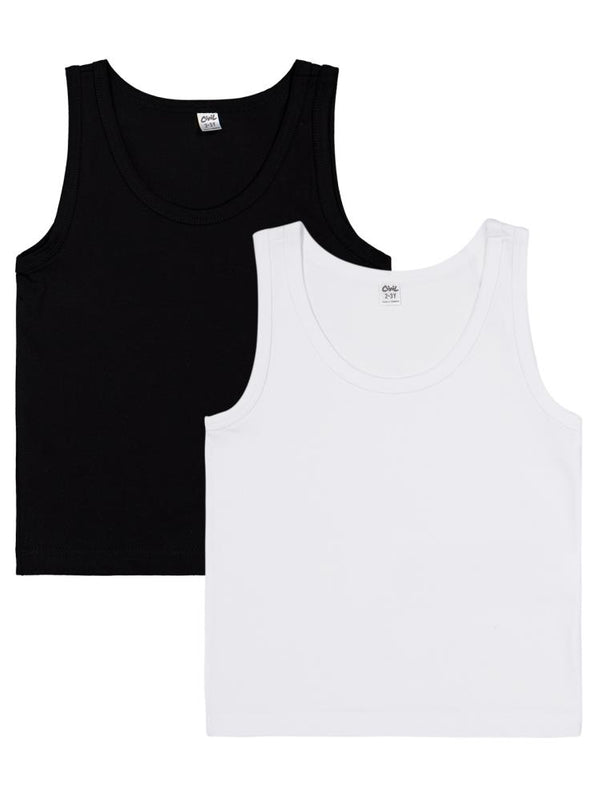 Civil Boys Siyah-Beyaz 2-12 Yaş Erkek Çocuk 2'li Atlet