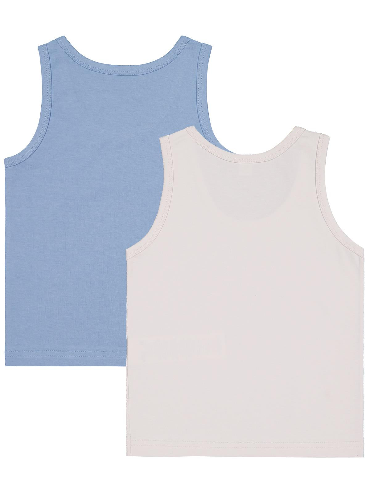 Civil Boys Mavi-Gri 2-12 Yaş Erkek Çocuk 2'li Atlet