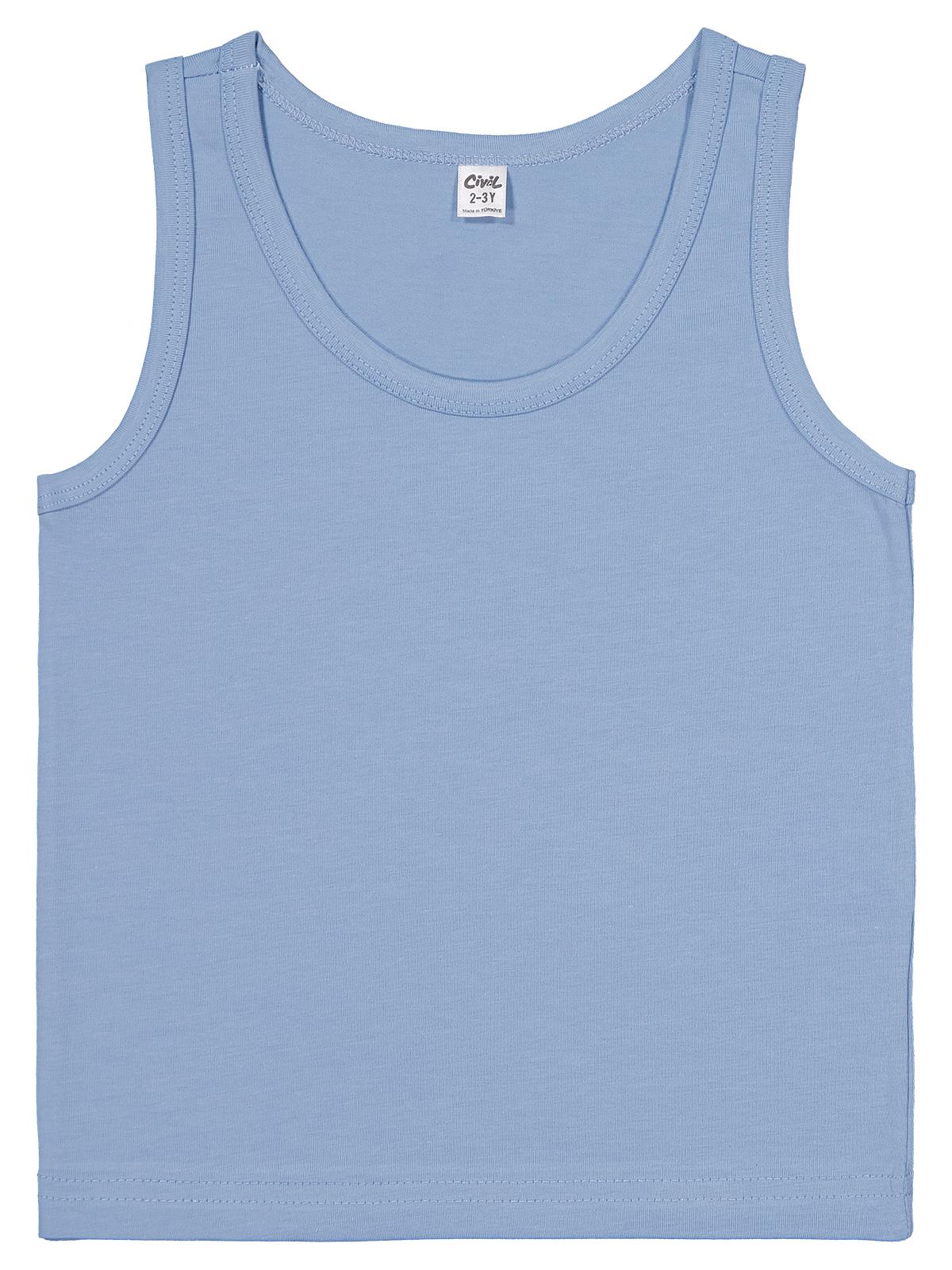 Civil Boys Mavi-Gri 2-12 Yaş Erkek Çocuk 2'li Atlet