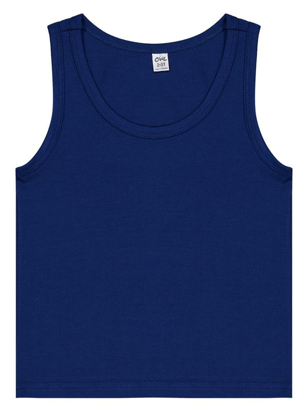 Civil Boys Lacivert-Beyaz 2-12 Yaş Erkek Çocuk 2'li Atlet