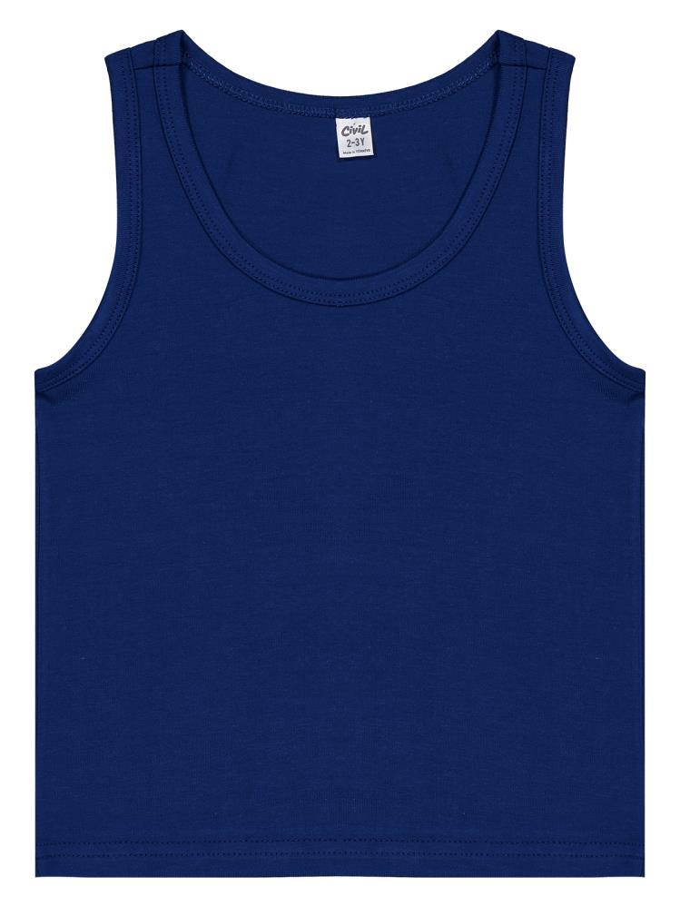 Civil Boys Lacivert-Beyaz 2-12 Yaş Erkek Çocuk 2'li Atlet