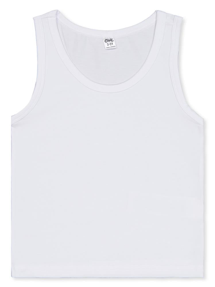 Civil Boys Lacivert-Beyaz 2-12 Yaş Erkek Çocuk 2'li Atlet