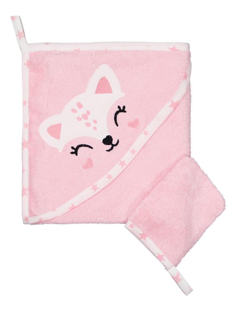 Civil Baby Ceylan Nakışlı Bambu Havlu - Pembe