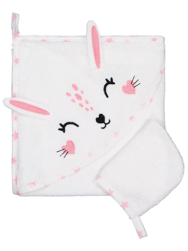 Civil Baby Tavşan Mobil Kulaklı Bambu Havlu - Ekru